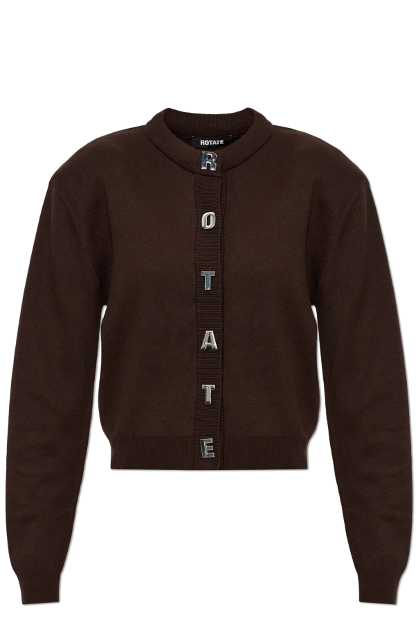 Cotton cardigan with shoulder pads od ROTATE