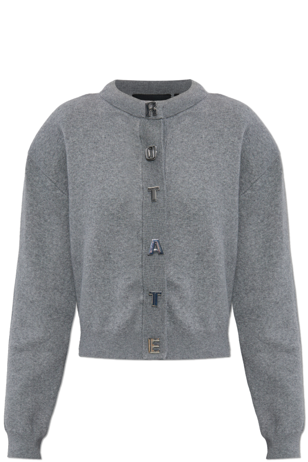 Wool cardigan with logo od ROTATE
