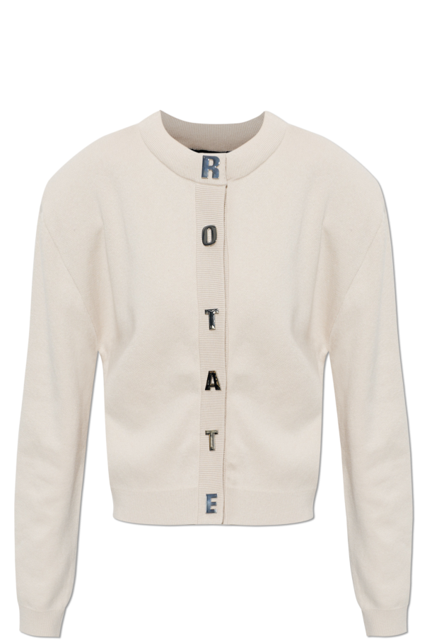 Cotton cardigan with shoulder pads od ROTATE