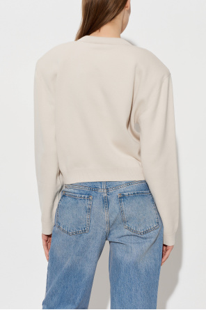 ROTATE Cotton cardigan with shoulder pads