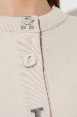 ROTATE Cotton cardigan with shoulder pads