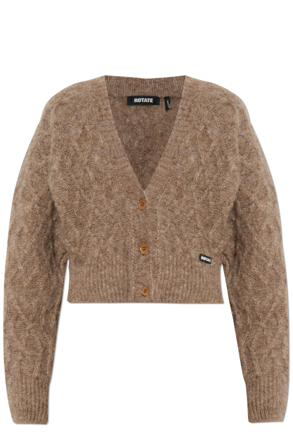 Cardigan with wool trim od ROTATE