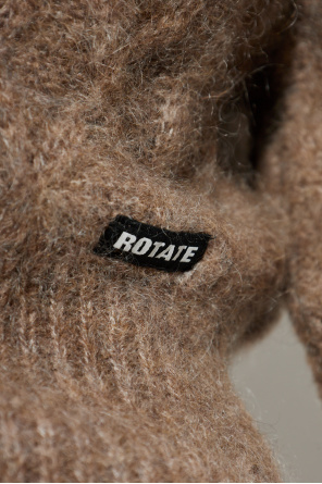 ROTATE Cardigan with wool trim