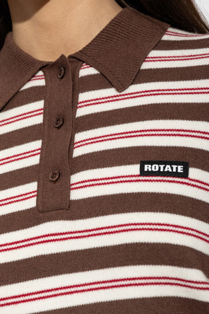 ROTATE Striped polo shirt