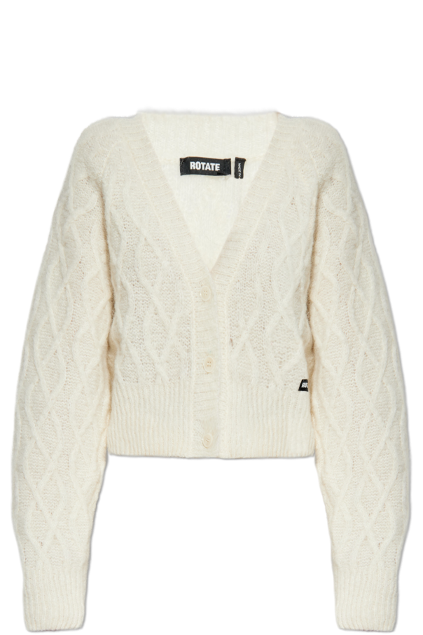 Cardigan with logo patch od ROTATE