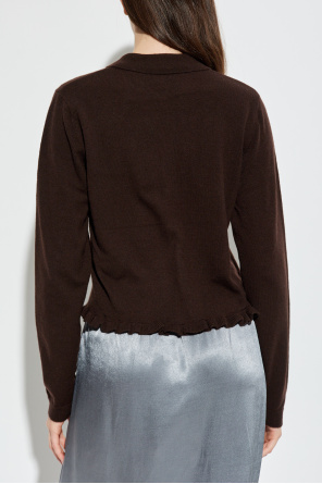 ROTATE Cardigan with a frill