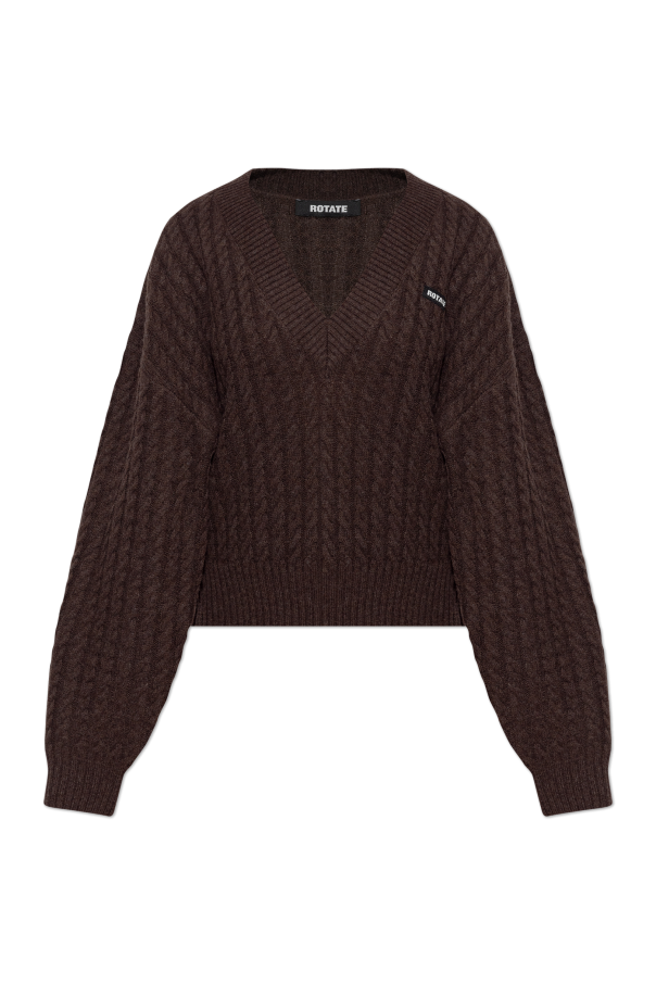 Wool sweater with V-neck od ROTATE