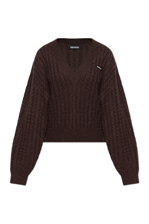Wool sweater with V-neck