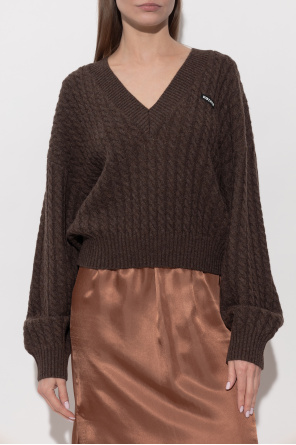 ROTATE Wool sweater with V-neck
