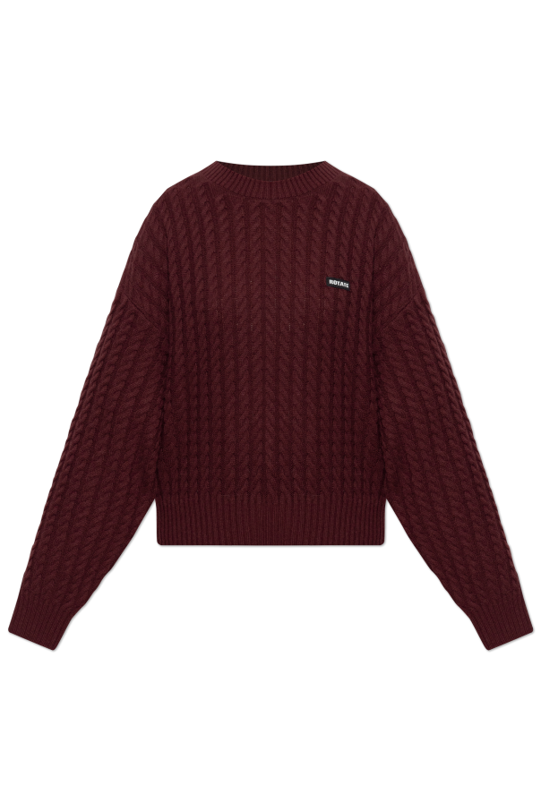 Wool sweater with logo patch od ROTATE