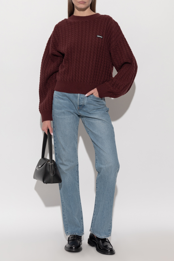 ROTATE Wool sweater with logo patch