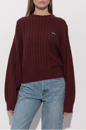 ROTATE Wool sweater with logo patch