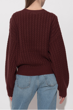 ROTATE Wool sweater with logo patch