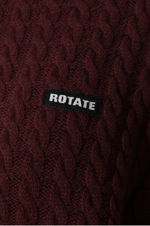 ROTATE Wool sweater with logo patch