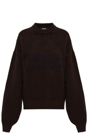 Wool sweater with logo