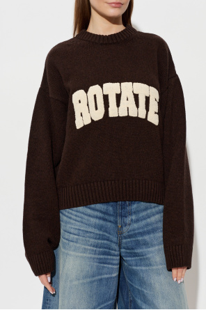 ROTATE Wool sweater with logo