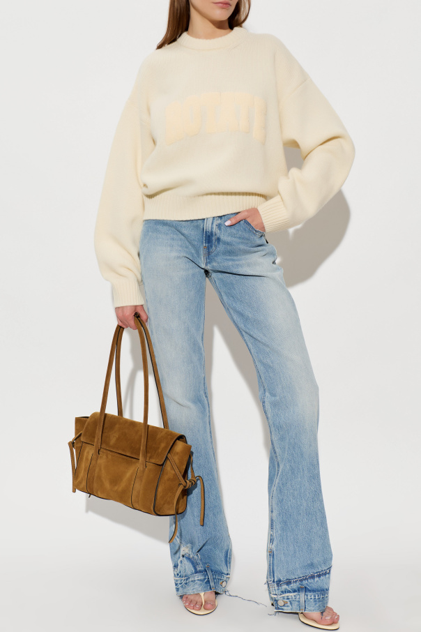ROTATE Wool sweater with logo