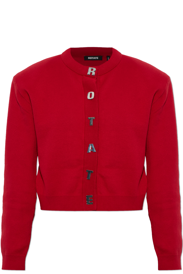 Cotton cardigan with shoulder pads od ROTATE