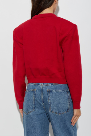 ROTATE Cotton cardigan with shoulder pads