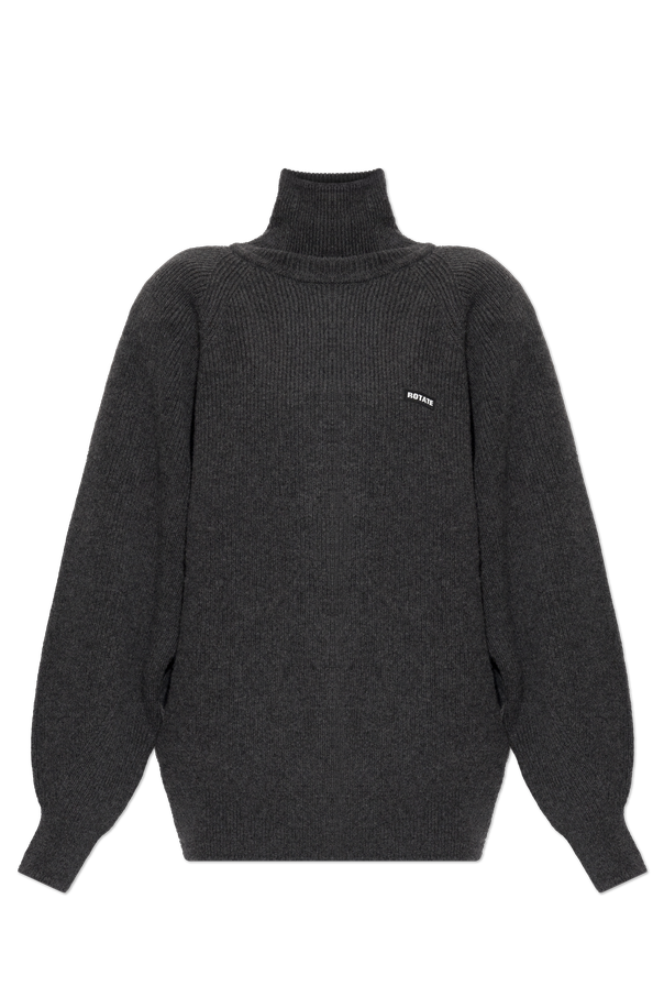 Wool turtleneck with logo patch od ROTATE