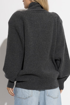 ROTATE Vlněný turtleneck s nášivkou s logem