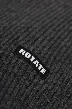ROTATE Vlněný turtleneck s nášivkou s logem