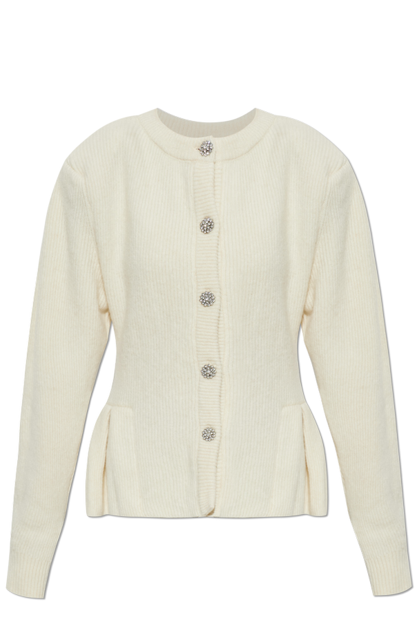 Crewneck cardigan with shoulder pads od ROTATE