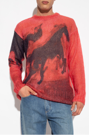 FERRAGAMO Sweter z dekoracyjnym wzorem