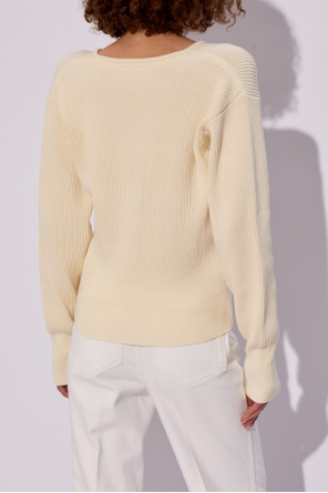 Victoria Beckham sweater work with Decorative Neckline