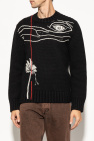 FERRAGAMO BLACK Sweater with decorative embroidery