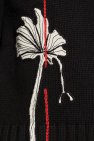 FERRAGAMO BLACK Sweater with decorative embroidery