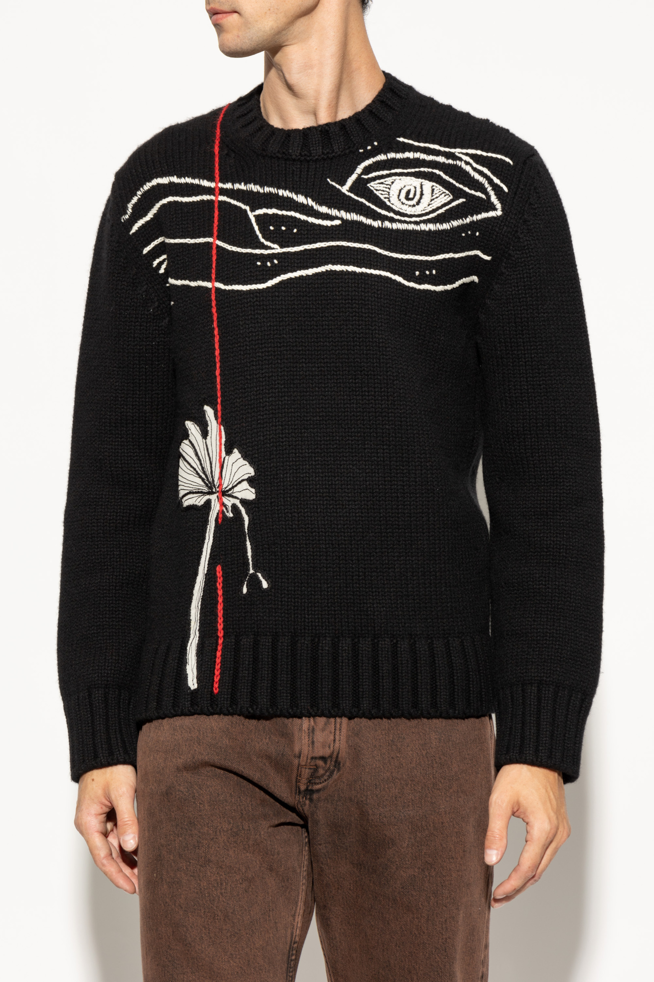 FERRAGAMO Cechy sweater with decorative embroidery