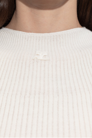 Courrèges Geripptes Top