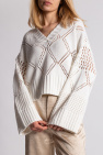 Holzweiler JDY sweater with high neck and shoulder details in beige