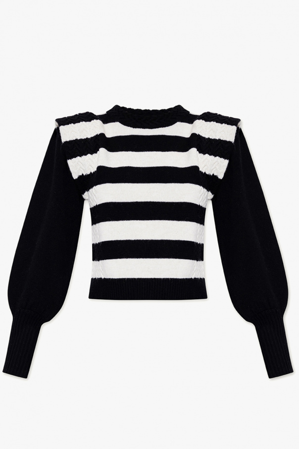 T-shirt Col V Jaboom ‘Ena’ sweater with puff sleeves