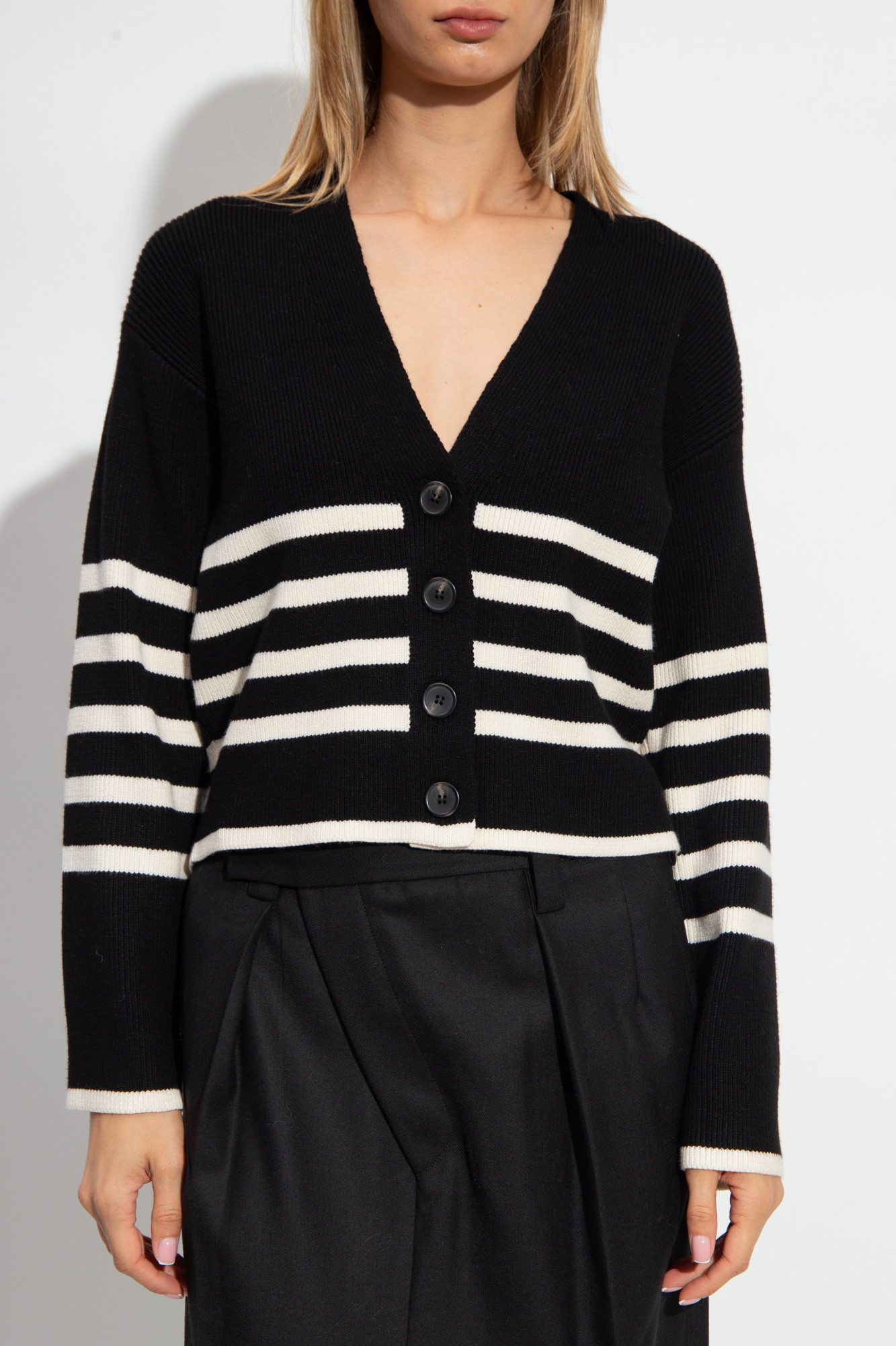 Stop Crying hoodie ‘Gaia’ striped cardigan