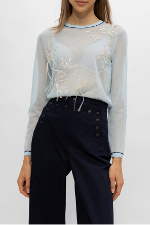 Tory Burch Transparent top with appliqué