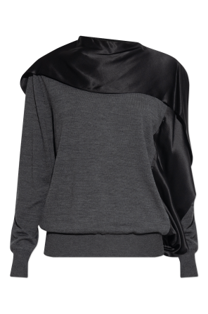 Sweater made of combined materials