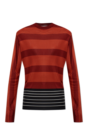 Top with a striped pattern