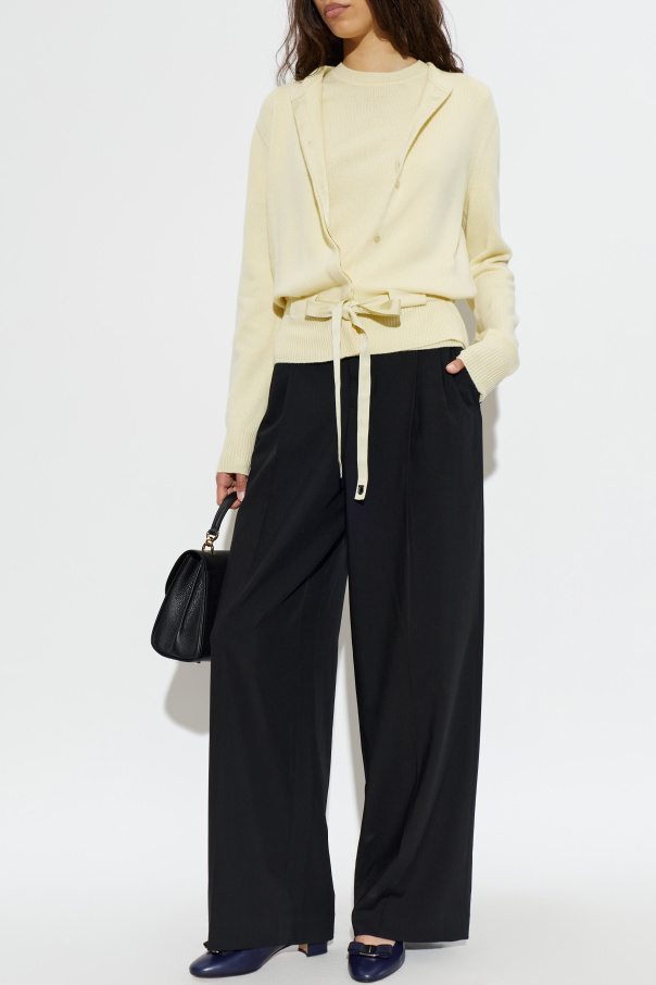 FERRAGAMO Cashmere cardigan with belt