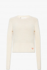 Victoria Beckham cream Sweater with logo