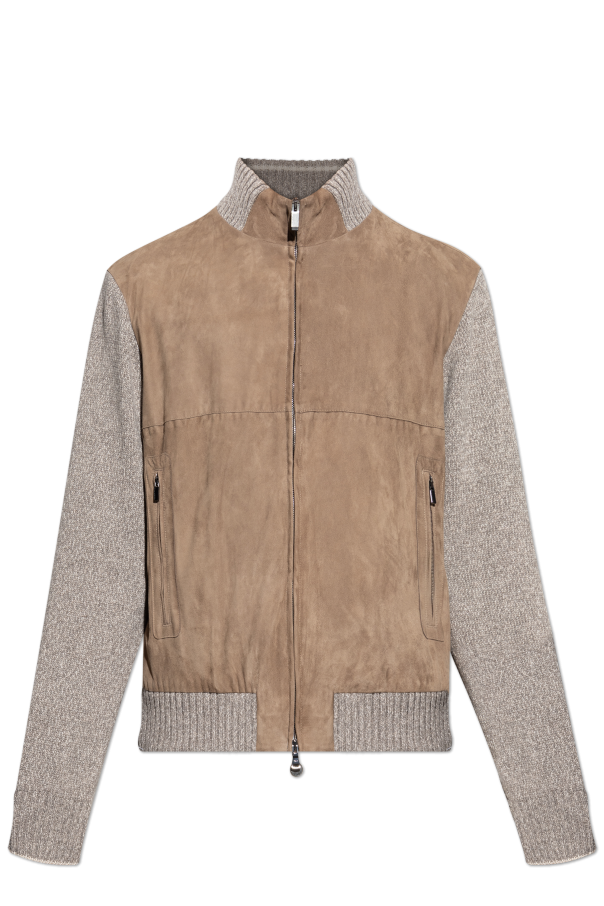 Suede jacket with wool inserts od Paul & Shark