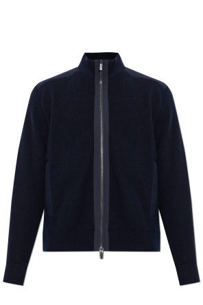 Cardigan with quilted back