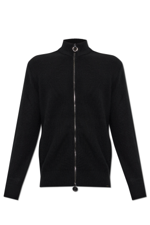 Cardigan with a stand-up collar