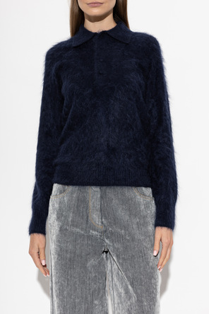 forte_forte Cashmere Long-Sleeve Polo Shirt