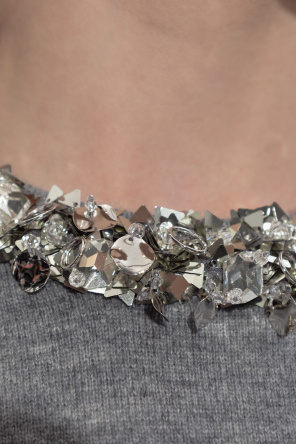 Tory Burch Top with shimmering embellishments at the neckline