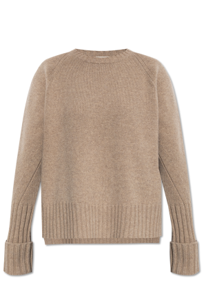 Wool sweater with a crew neck
