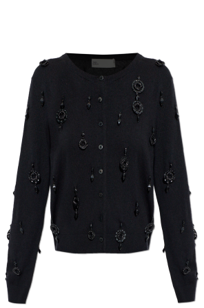 Cardigan with appliqués