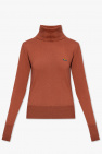 Balenciaga logo-print mock neck sweater