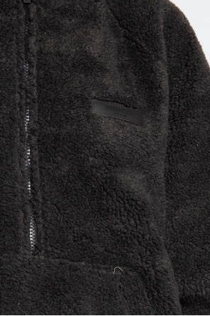 T-shirt Noir Imprimé Damier panelled ribbed-knit pullover